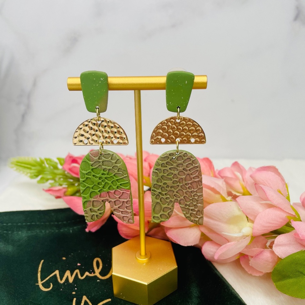 Rainy Grounds Long Dangle Earrings